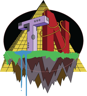 The logo for Torrent Network consists of its initials on a floating island wrapped with technological graphics. It is in a square aspect ratio.